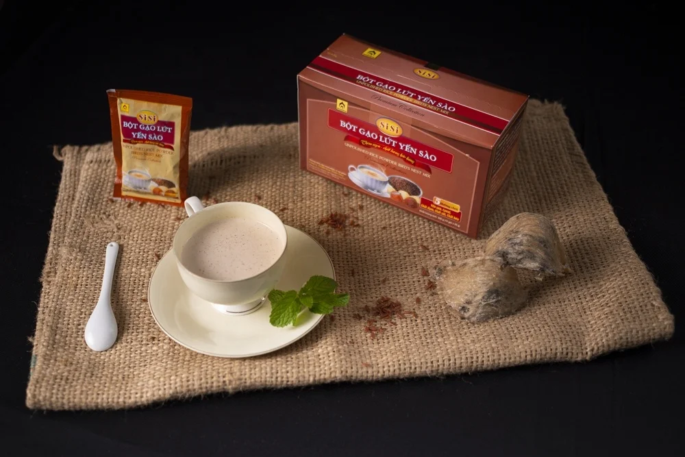 Sisi ласточкиное гнездо, порошок коричневого риса из Вьетнама, птичье гнездо