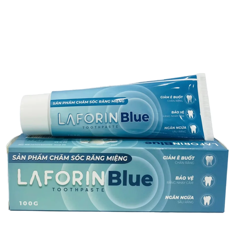 Toothpaste Laforin blue brings fresh breathe and protect sensitive tooth Nano Calcium to remineralization