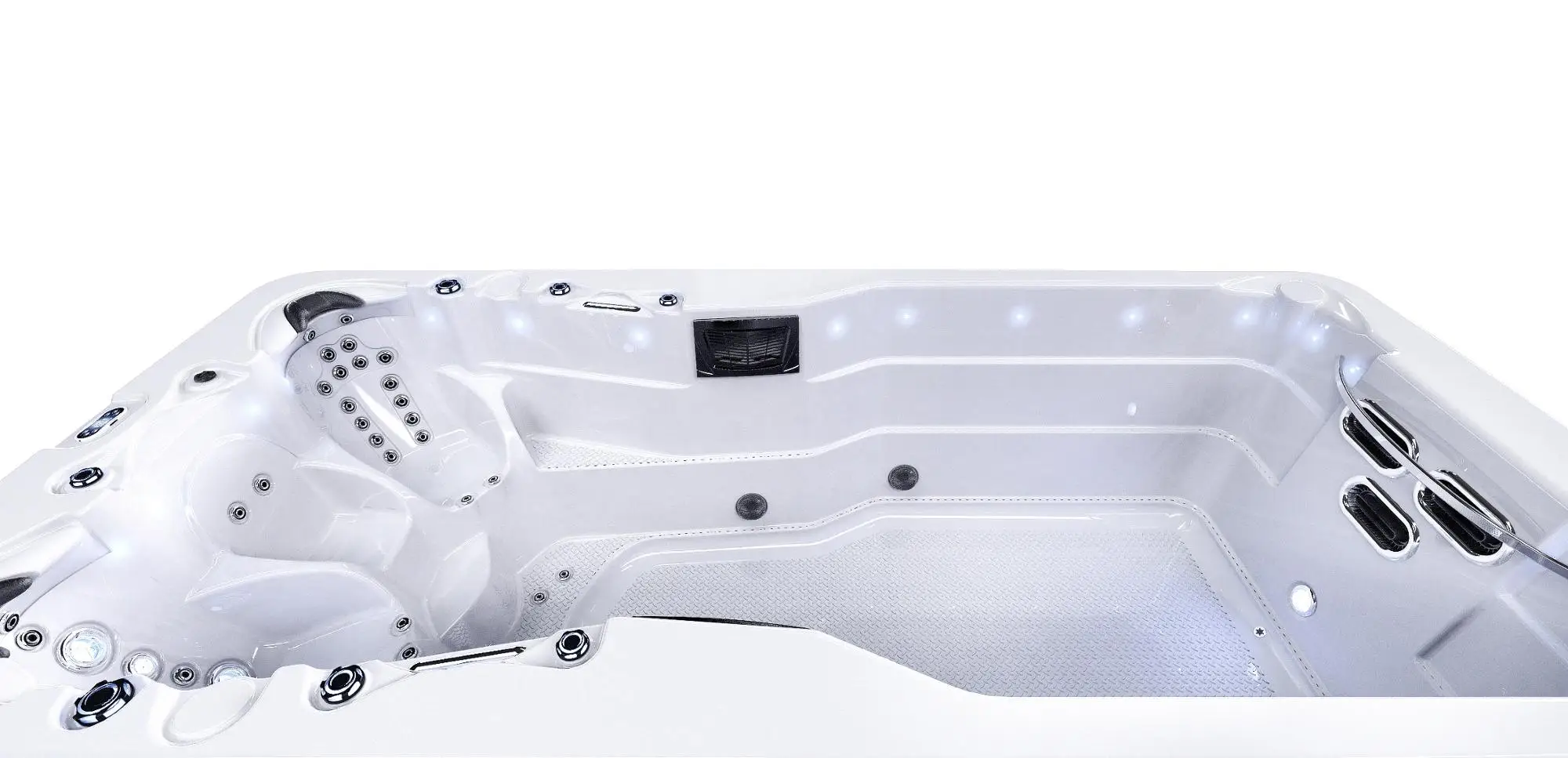 Family Funny Hydrotherapy Swim Spa Above Ground Endless Pool Spa Hot Tub Pool with 3 setas