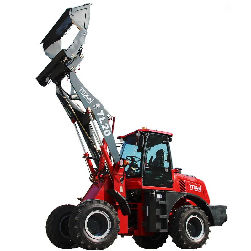 TITAN r4s Mini Front Loader Wheel with Engine Motor Pump Gearbox Bearing PLC for Manufacturing Plants 1-Year Warranty