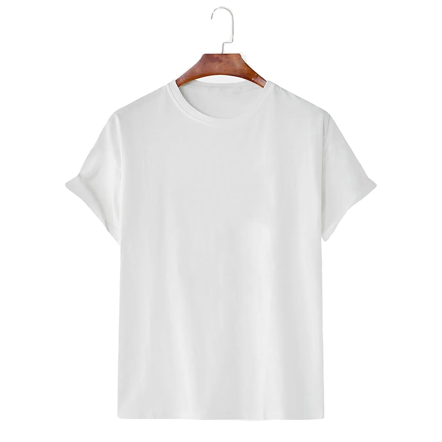 Oversize Drop Shoulder Plain T-Shirt for Boys Light Woven Knitted Cotton Fabric Breathable O-Neck Collar Customizable Logo Print