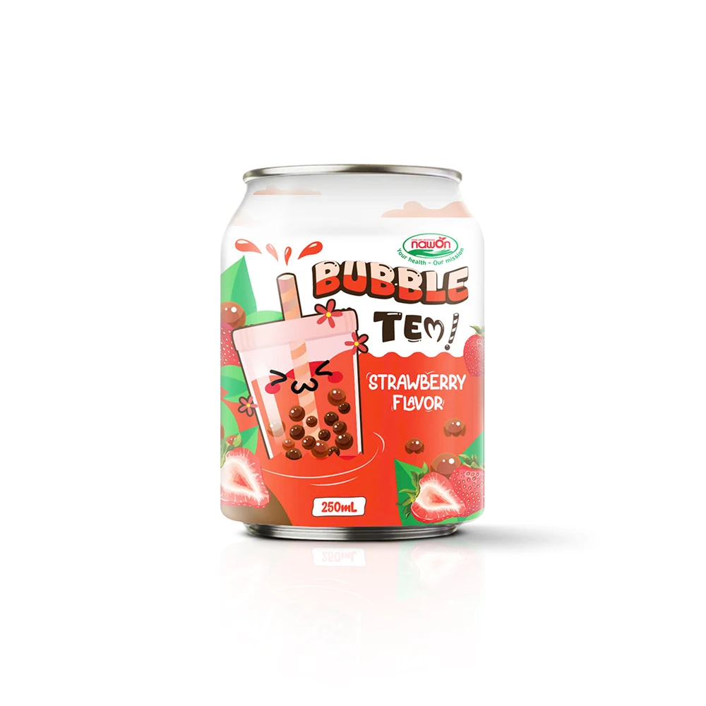 Private Label bubble tea drink 8.4 Fl Oz Canned Popping Boba Pearl Mixed Fruit Flavor Ready-to-drink Bubble Milk Tea Drinks
