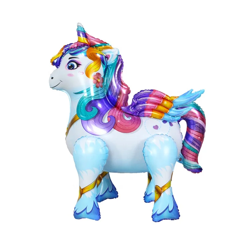 Popular 3D Walking Animal Unicorn Balloon Children Birthday Party Easter decorations Decoration Toys For Kids
