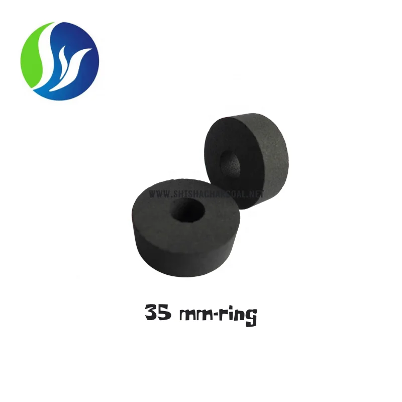 Shisha Charcoal  with a Hole Pure Fruit Wood Long Burning Time Round Shisha Charcoal