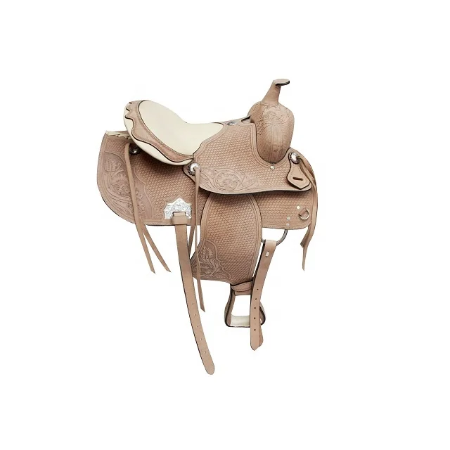 Hand Carved Leather Western Saddle