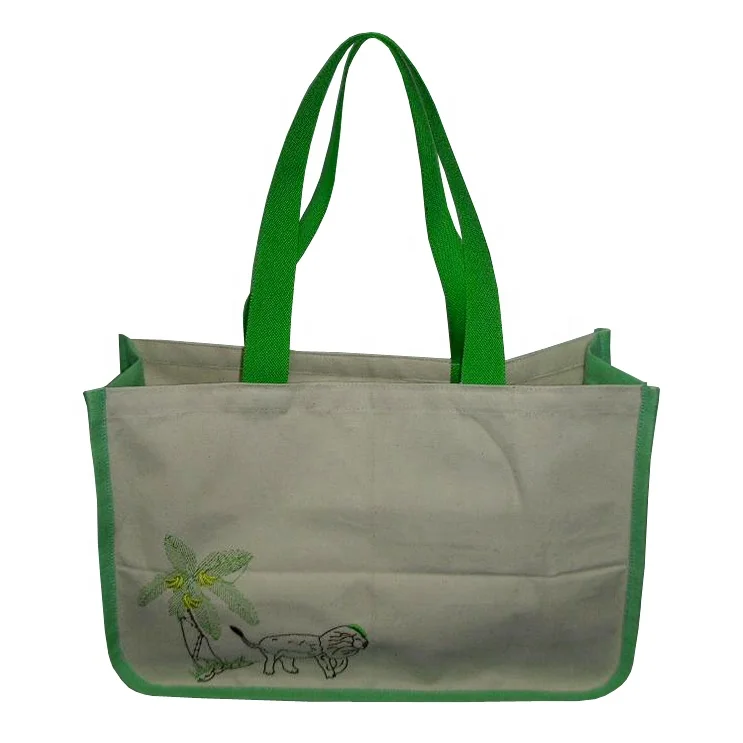 Fashion Tote Bag Unisex Web Handle Cotton Canvas Bag Organic Reusable Canvas Cotton Blank Shopping Tote Bag