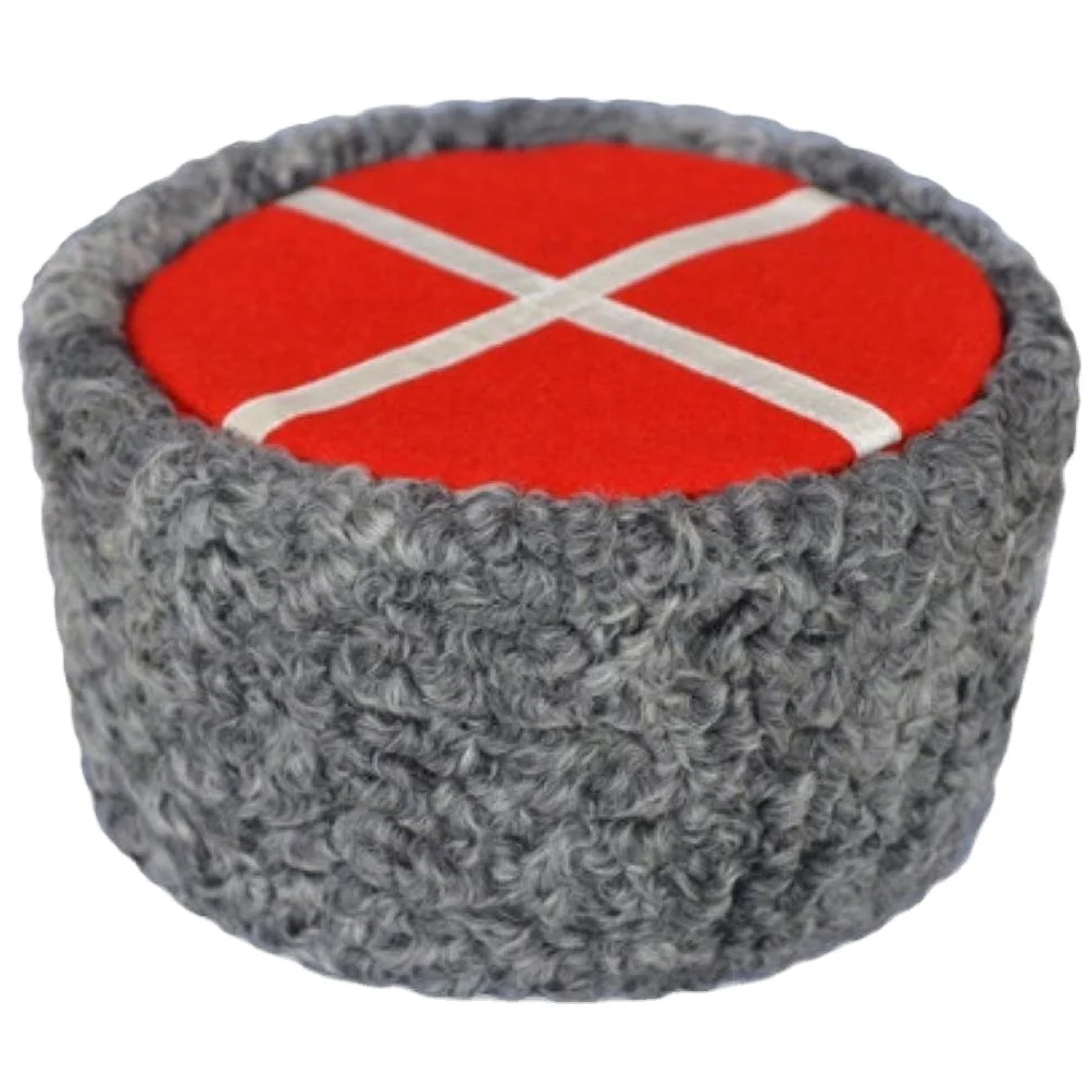 Russian Caucasian Kubanka Karakul Winter Hat Natural Leather Vintage Soviet Russia USSR Military Visor  Hat