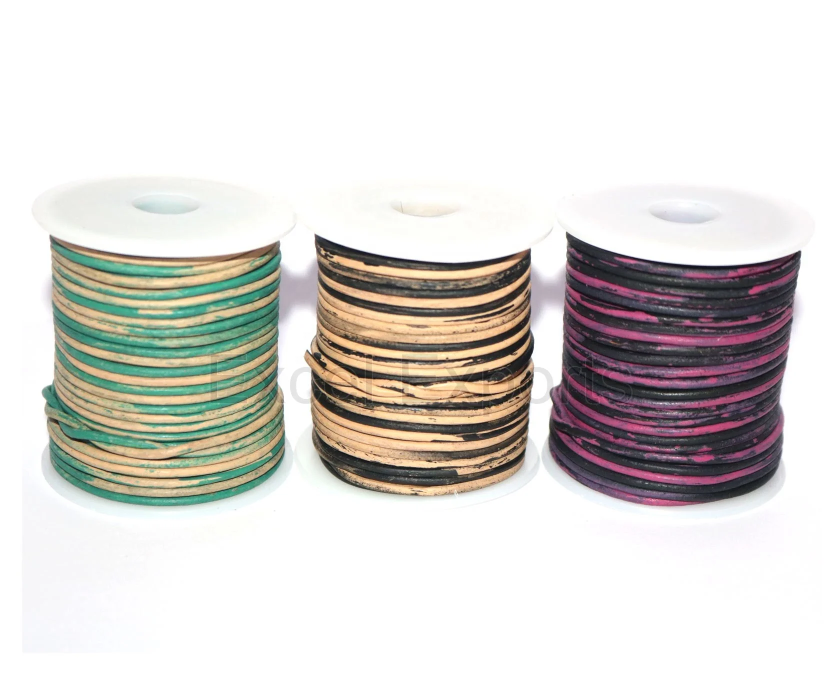 Round Leather Cord, Jewelry making round cords, bracelet making round multi color cord.
