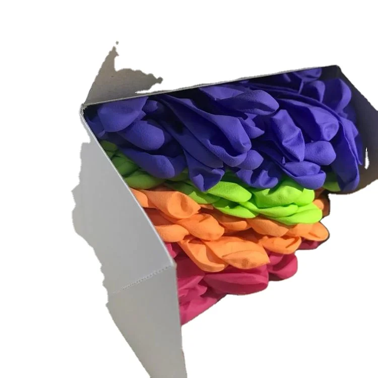 Перчатки OEM нитриловые без присыпки 3 2 г 3 5 г 4 цвета в коробке