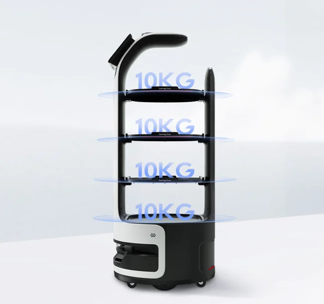 Autonomous food delivery robot Restaurant service automatic recharge for restaurant intelligent robot
