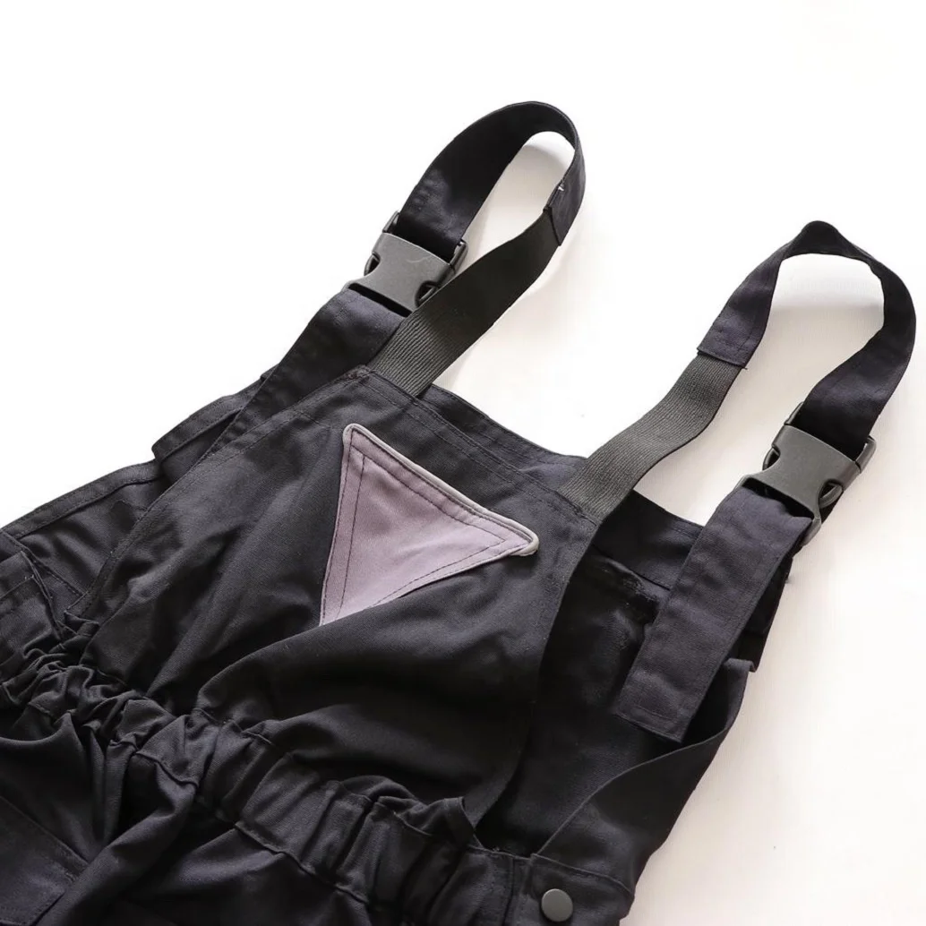 Bib pocket coverall unisex workwear uniform pant trouser construction clothing with custom design colour size branding labelling