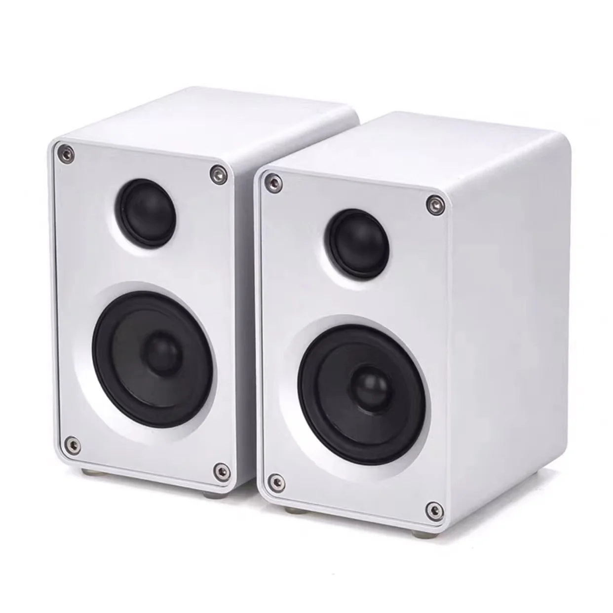 1 Set professional monitor speakers 2.5 inch desktop home recording music game movie audio sound equipment studio with amplifier