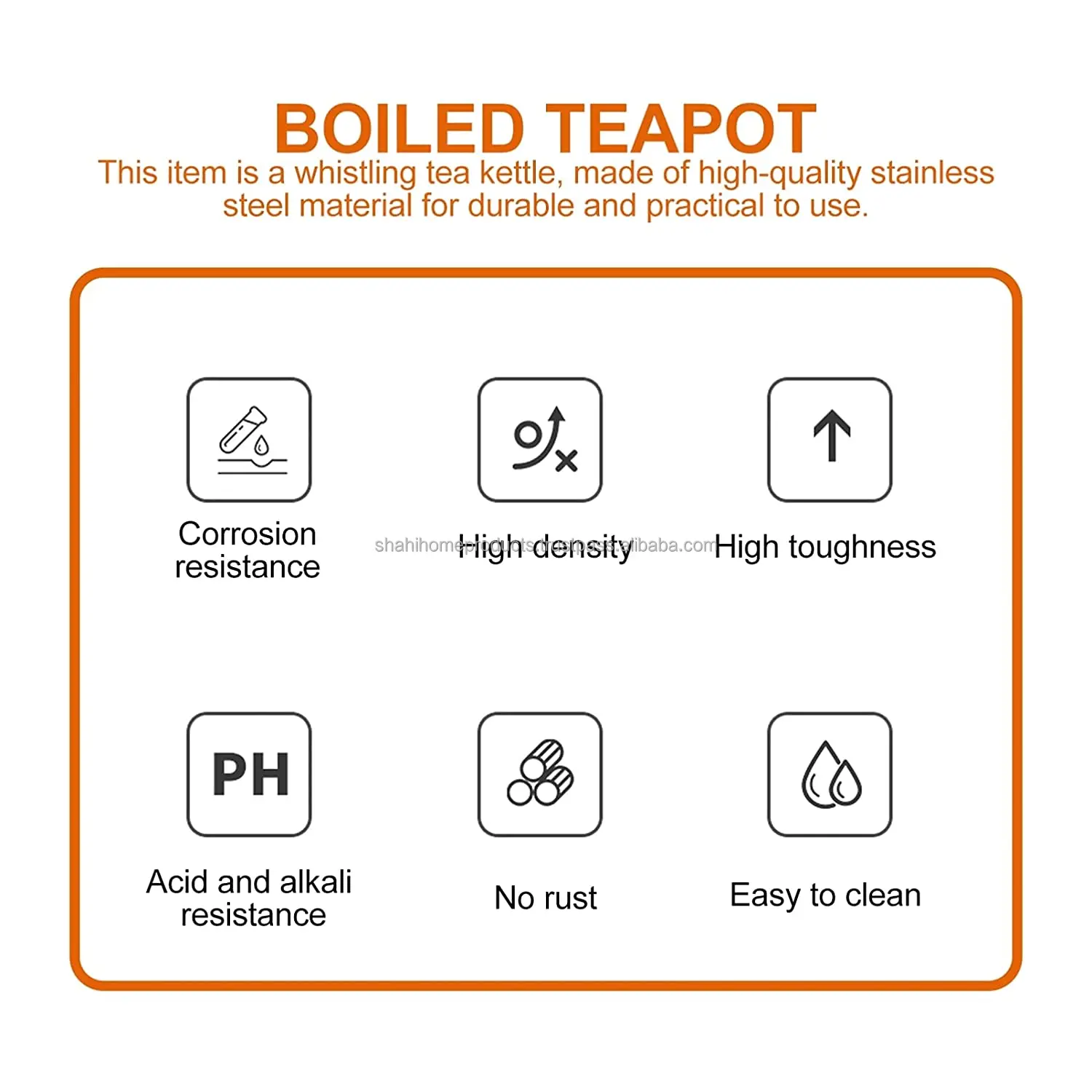 Stainless Steel Tea Kettle Whistling Teapot Water Boiling Kettle Drink Warmer Container Bottle for Home Gas Stovetop