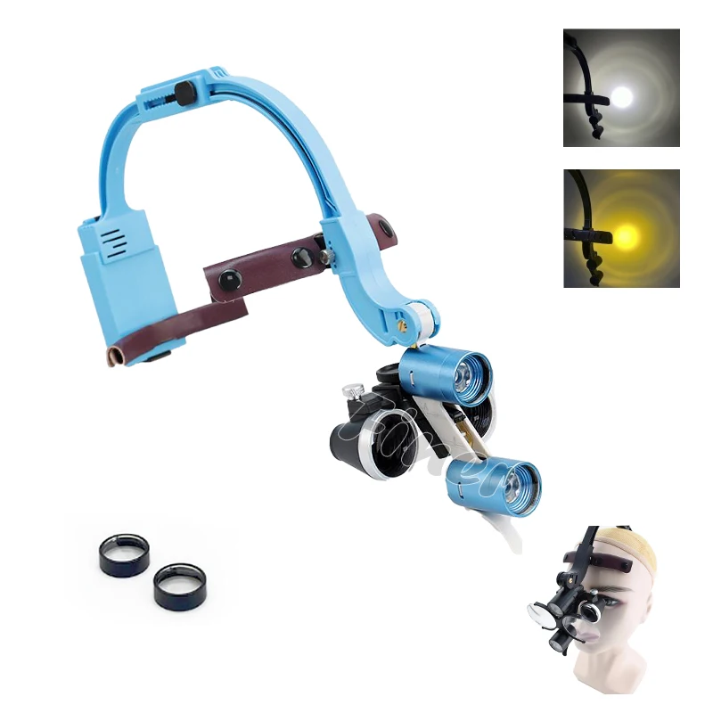 dental binocular light magnifier 2.5x 3.5x binocular dental loupes parts dental led surgical