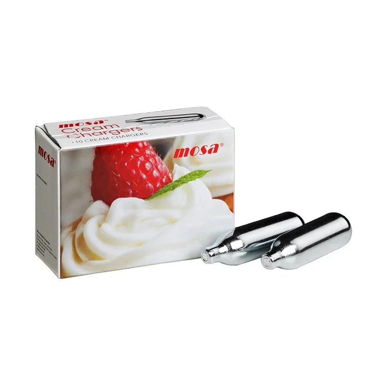 High Quality Food Grade Kitchen Tool 10 Pack 8 Gram Mosa Whipped Cream Charger for Bulk Buyers