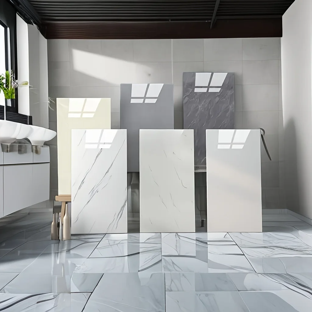 BOTON STONE Plastic Floor Tiles Plank 12mm Wood Click Lock Vinyl Waterproof Laminate Flooring SPC Shower Wall Panels