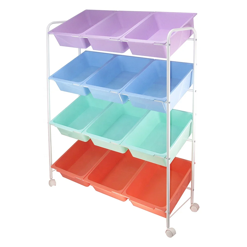 Best Sale Made In Taiwan Easy Push 12 Layers Large Capacity Rolling Toy Drawer Trolley