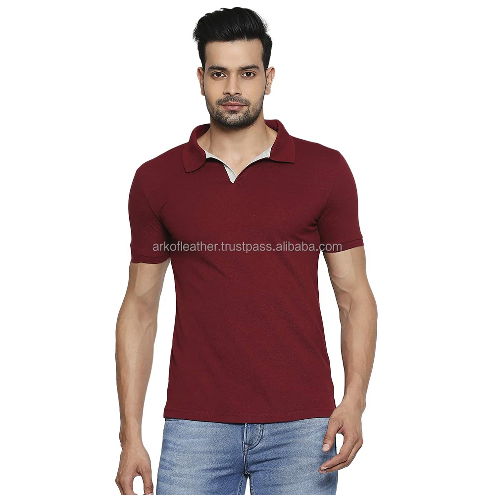 Hot Selling Boys Polo Shirts Maroon Color Short Sleeves Pullover Slim Fit Sports Active Wear Polo T Shirts For Adult