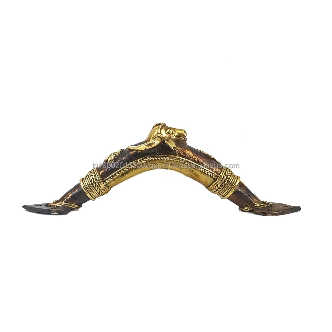 Handcrafted 9 Inch Brass Bull Door Handle Art Tribal Style For Classic Home Cabinet Main Door Handle Antique Furniture India