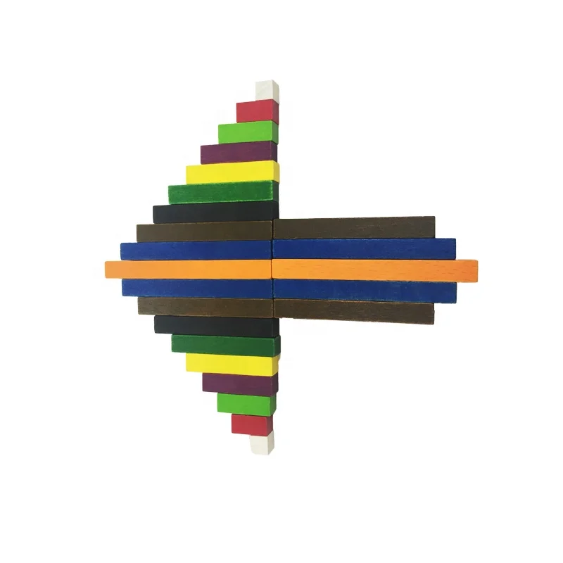 Деревянные стержни Cuisenaire 1-10 см Строительные кирпичи деревянные бруски игрушки математические учебные пособия