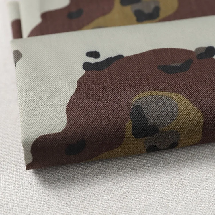Cheap Sand Spot Cotton Card Twill Tiger Camouflage Fabric Uniform Fashion Garment Fabric