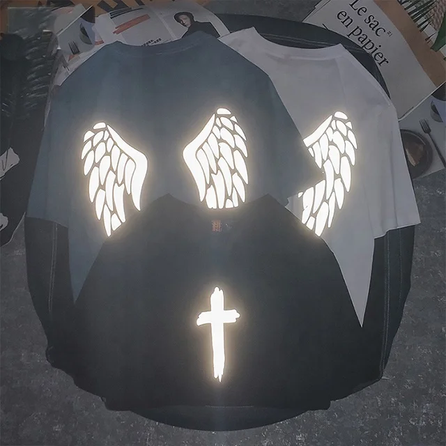  2021 Пользовательские светящиеся ночью футболки для мужчин уличная одежда светоотражающие Светящиеся в темноте