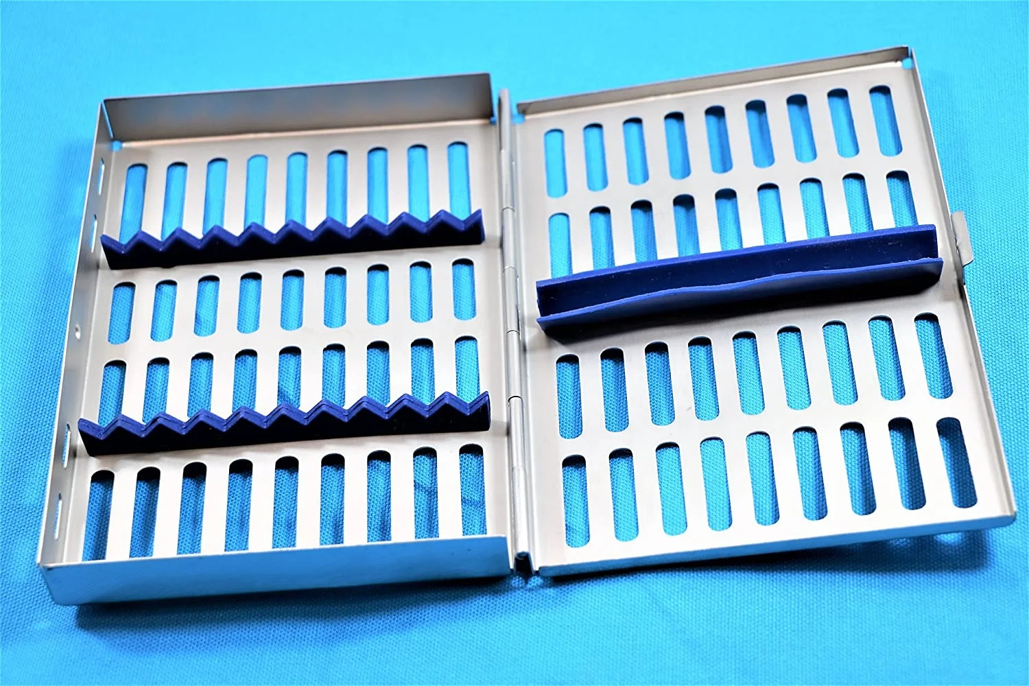 German Steel Dental Autoclave Sterilization Cassette Rack Box Tray for 10 Instruments