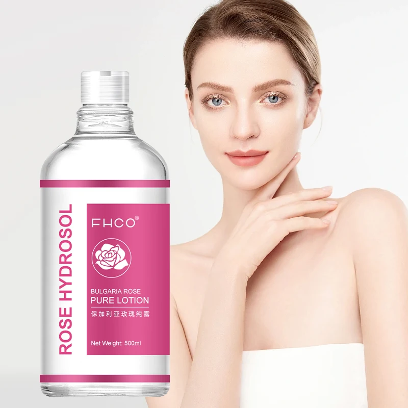 Custom 500ml Natural Organic Vegan Hydrating Moisturizing Deep Cleansing Pore Minimizer Brightening Rose Water Hydrosol