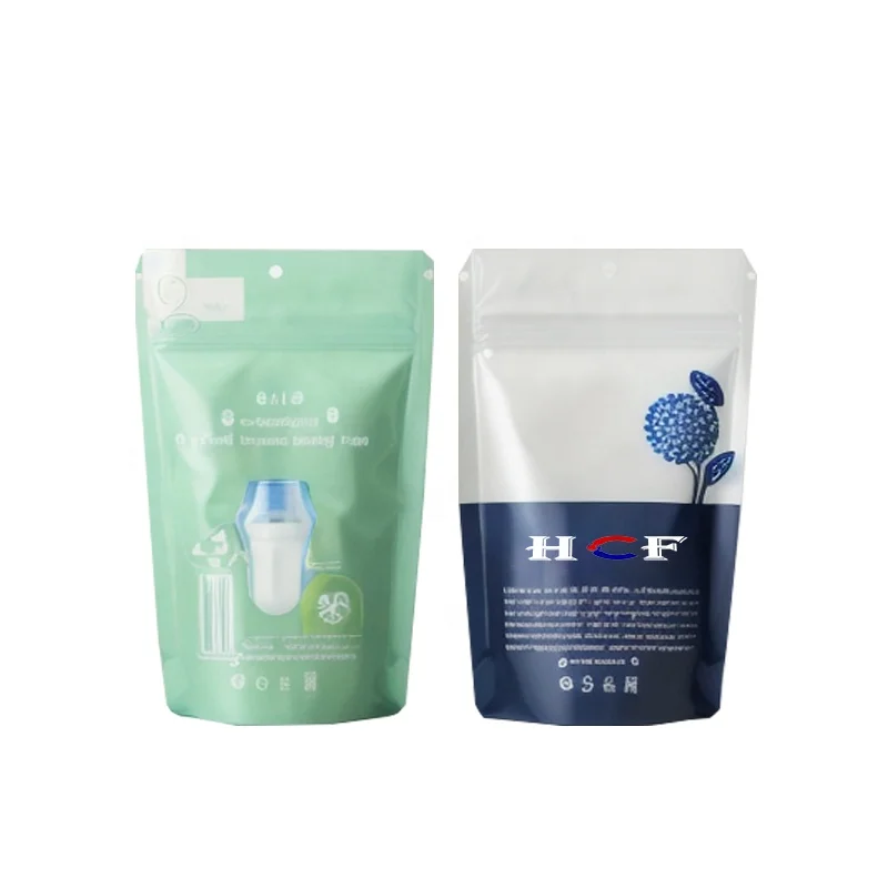 Custom 3-Side Sealed Biodegradable Plastic Bags Holographic Mylarbag With Ziplock and Repeatable Sealing for Fruit Seeds