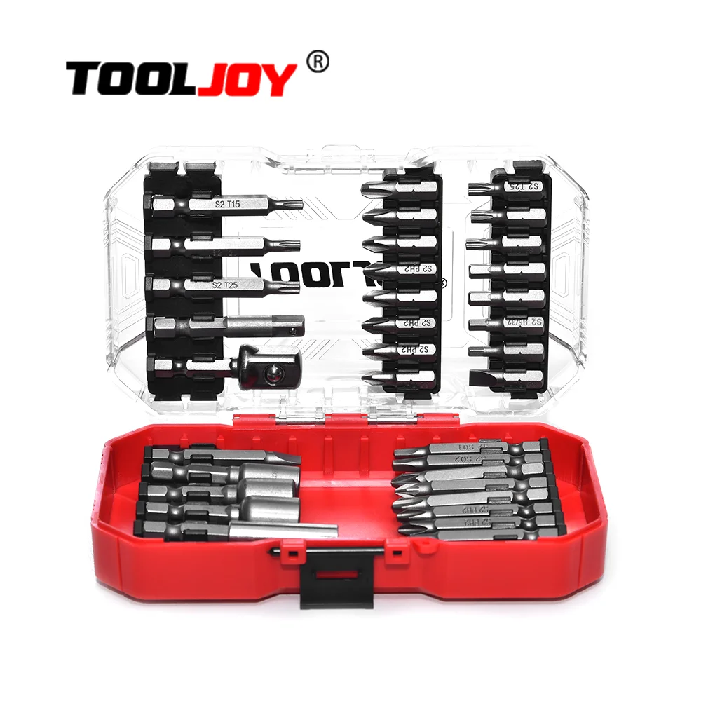 TOOLJOY Supply S2 Steel 34pcs PZ PH Screwdriver Bit Set Multipurpose Impact Screwdriver and Socket Sets for Repairing