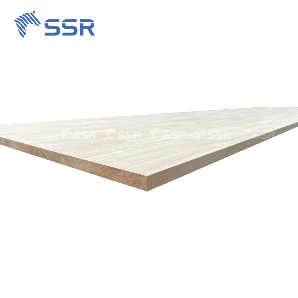 SSR VINA - Sustainable Unfinish Hevea Butcher Block Countertops Thickness 1.5 Inches for DIY Island/Kitchen Countertops
