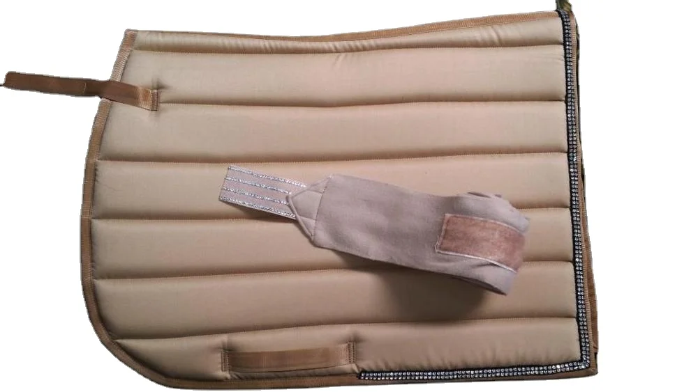 Anky Style Bling Saddle Pad New Shape HD Foam Computerised Quilted Horse Saddle Pad with Girth Strap Assorted Colors