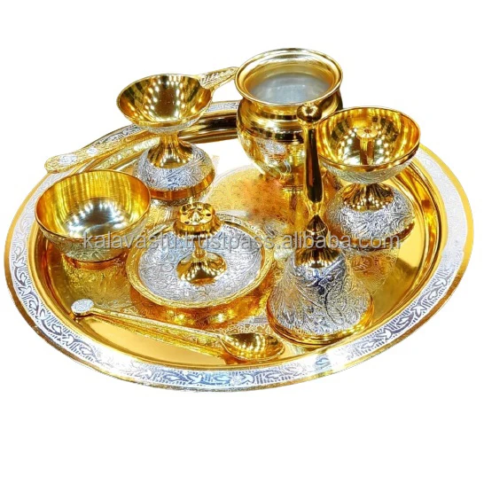 Brass Silver Plated Cup With Spoon &