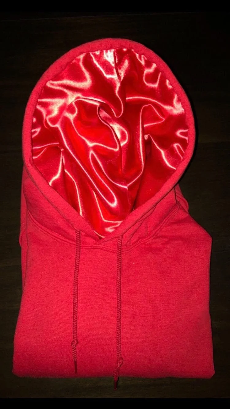 wholesale silk lined hoodie high quality satin lined hoodies