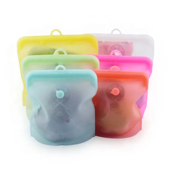 Великолепный многоразовый безопасный силиконовый Пакет для хранения продуктов