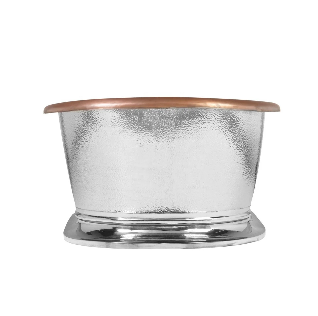 Copper Freestanding Bathtub Plain Nickel Mirror Luxurious New Copper Bathtub Handicrafts Copper Bathtub bulk wholesaler