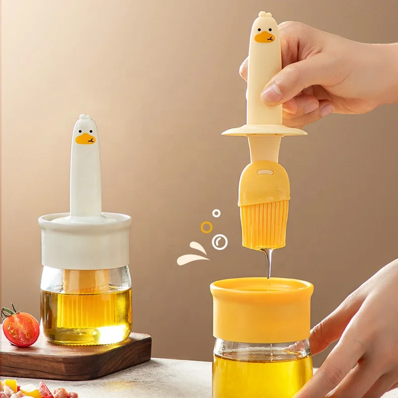 Silicone Creative Design Barbecue Brush Multi Functional Food Grade Kitchen Silicone Brush Lovely Oil Bottle Brush