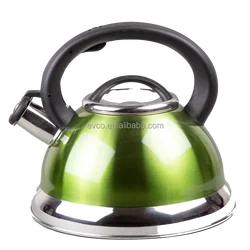 Alexa 3.0 Qt. Stainless Steel Tea Pot in Chartreuse Color