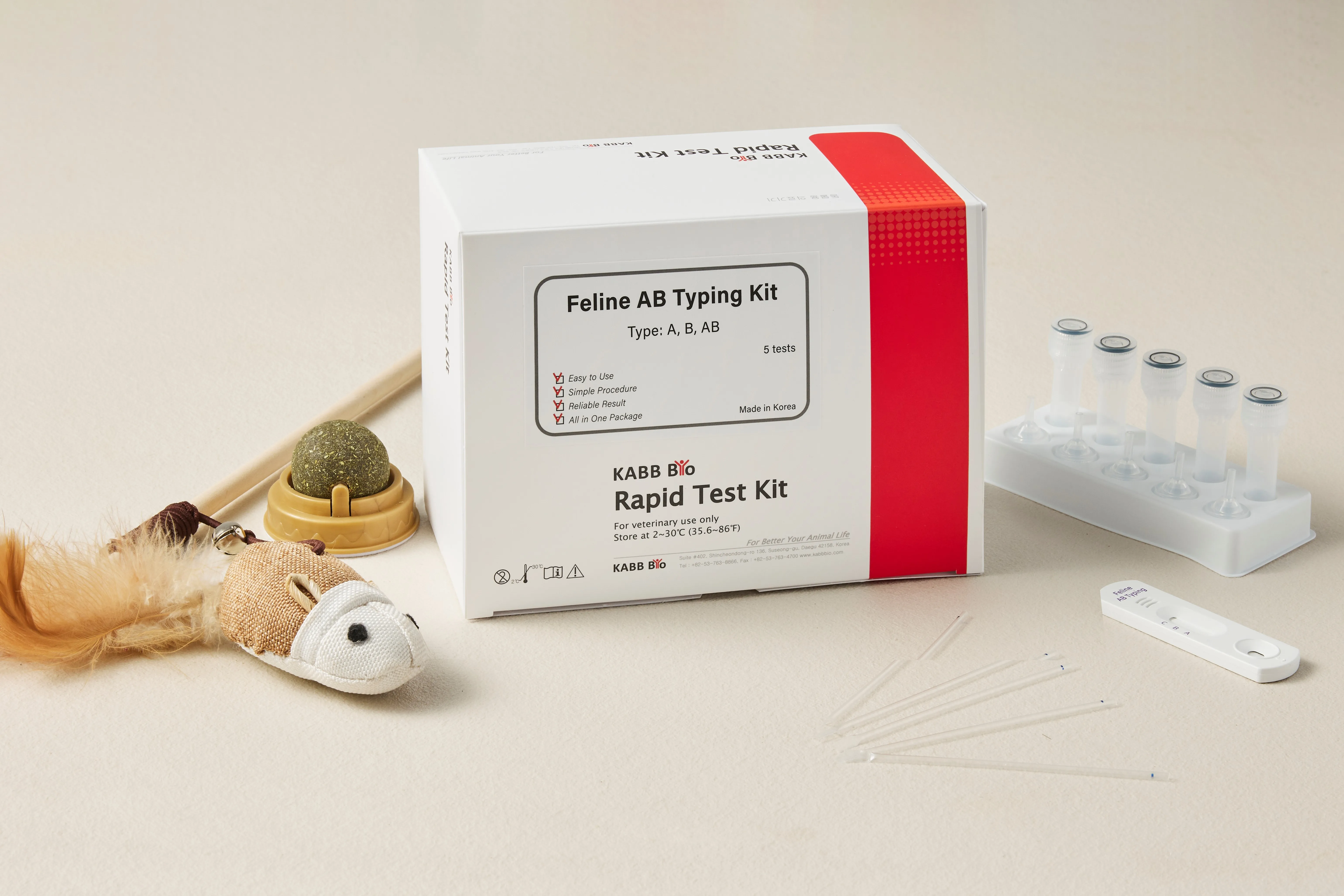 Prominent & Good Cat health Care Blood Type Test Supplement Made in South Korea