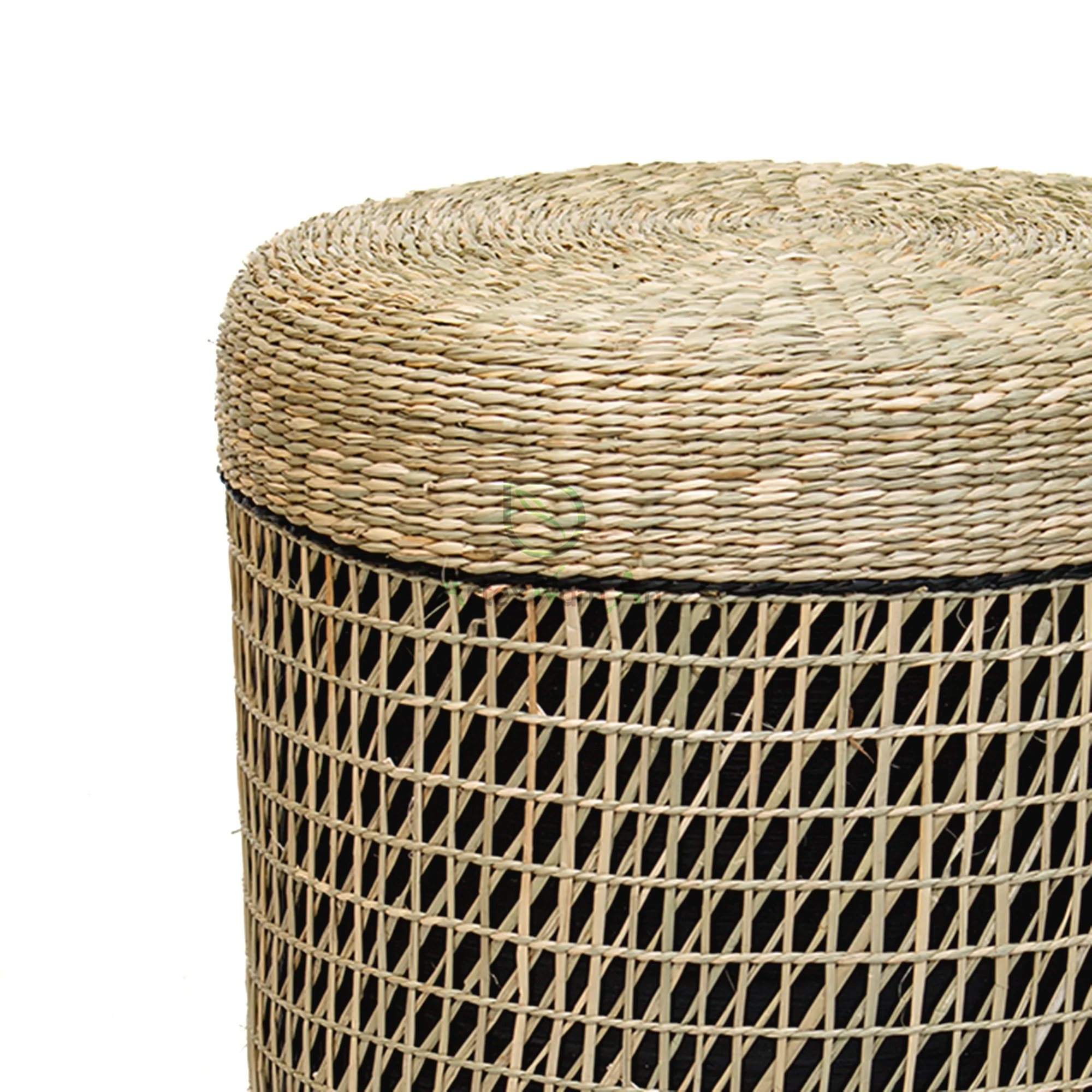 Small Round Bamboo Straw Art Carton Box Abstract Bamboo & Seagrass Support Rope Bamboo and Rattan Handicraft Plant Fiber TT30%