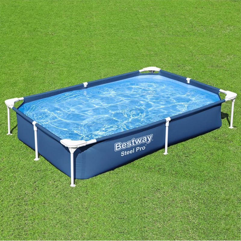 Bestway сталь Pro 56401 Piscina синий прямоугольный наземный бассейн сад ПВХ