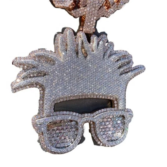 Хит продаж новый стиль в стиле хип-хоп кулон для мужчин 925 серебро Муассанит бриллиант с улучшенными vvs прозрачными бриллиантами