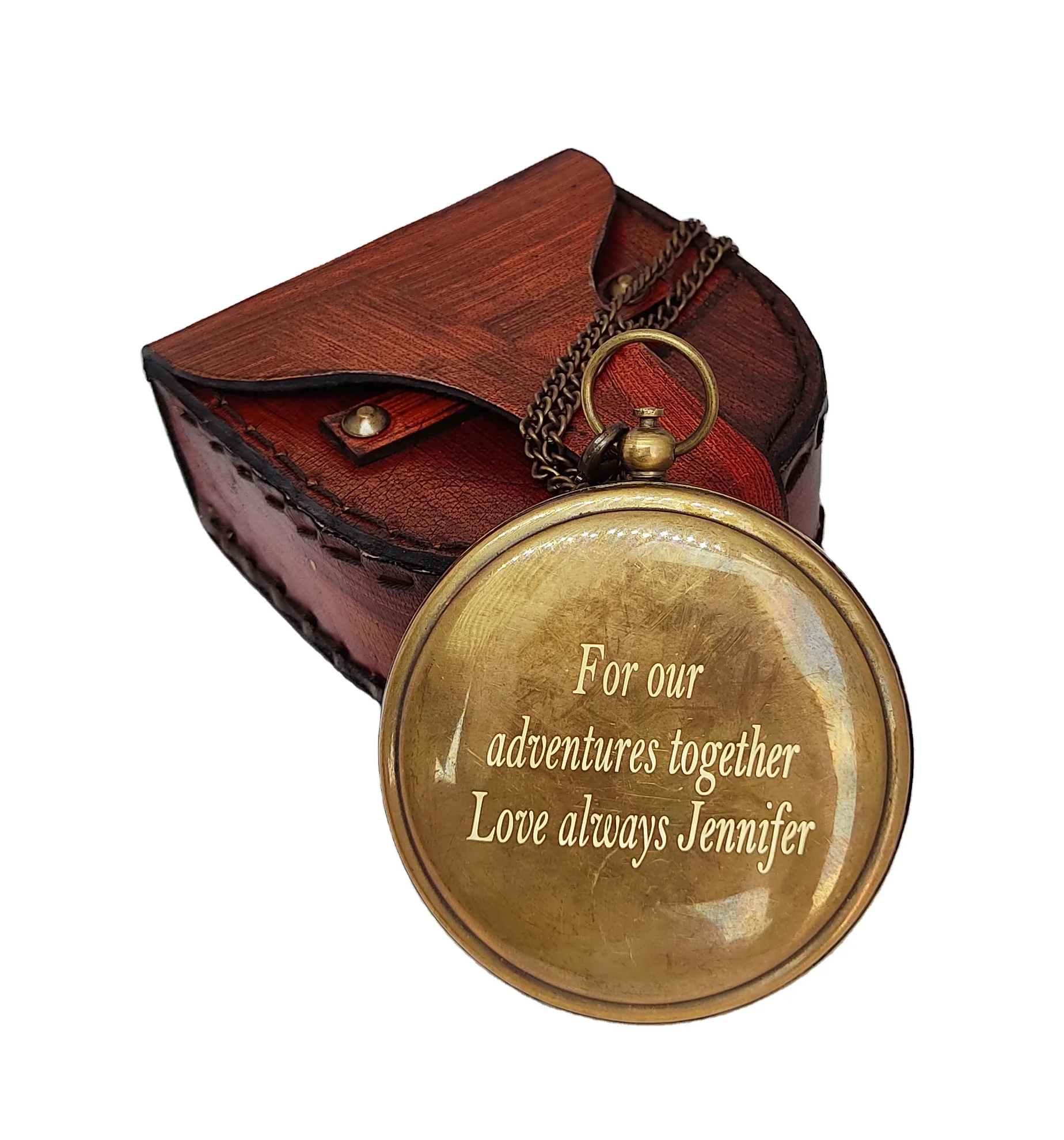 Nautical Brass Sundial Compass Antique & Golden Finish Camping Hiking Compass Gift