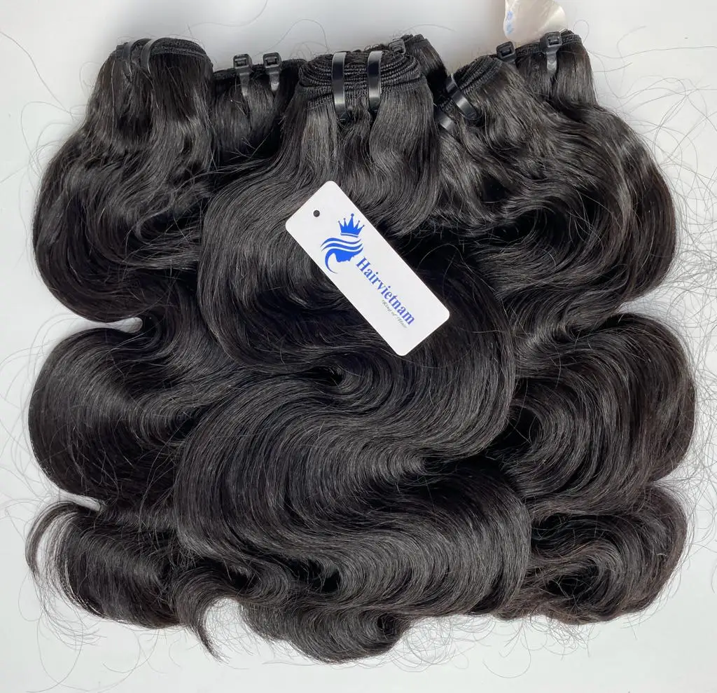 Hair VietNam Company Wholesale, Top Quality Wavy Bundles/ Good Texture A Cambodian Human Hair