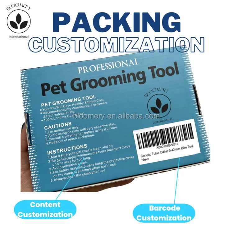 Professionally Create Your Own Brand Custom Pet Dematting Comb for Cats And Dog