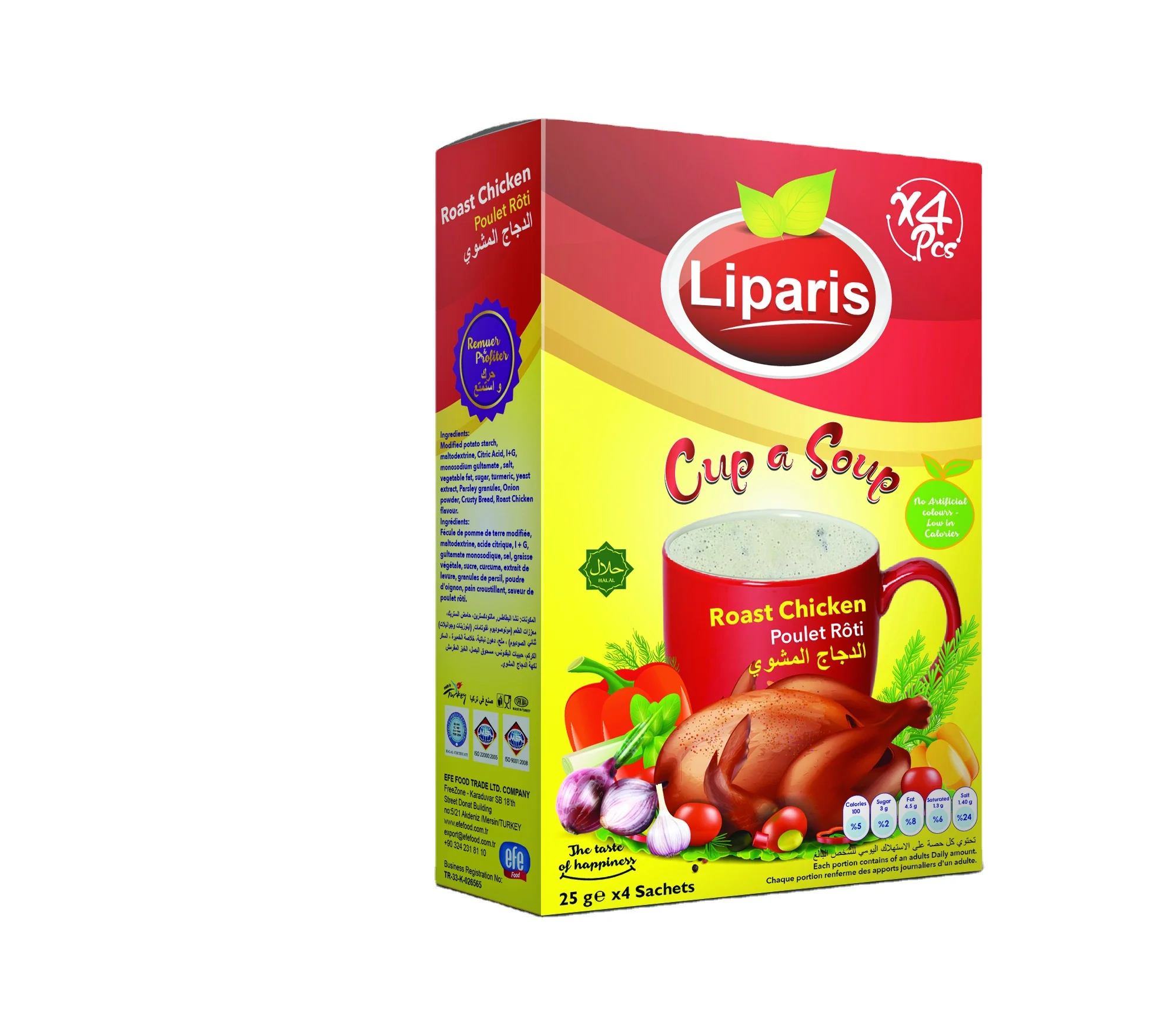 Порошковый Быстросохнущий суп для обжарки курицы чашка супа еда приготовления с сушеным