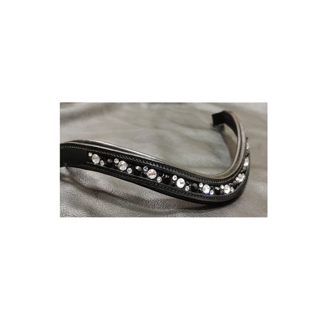 HORSE CRYSTAL BROW BAND Soft Padded Crystal Hot fix Rhinestones brow band