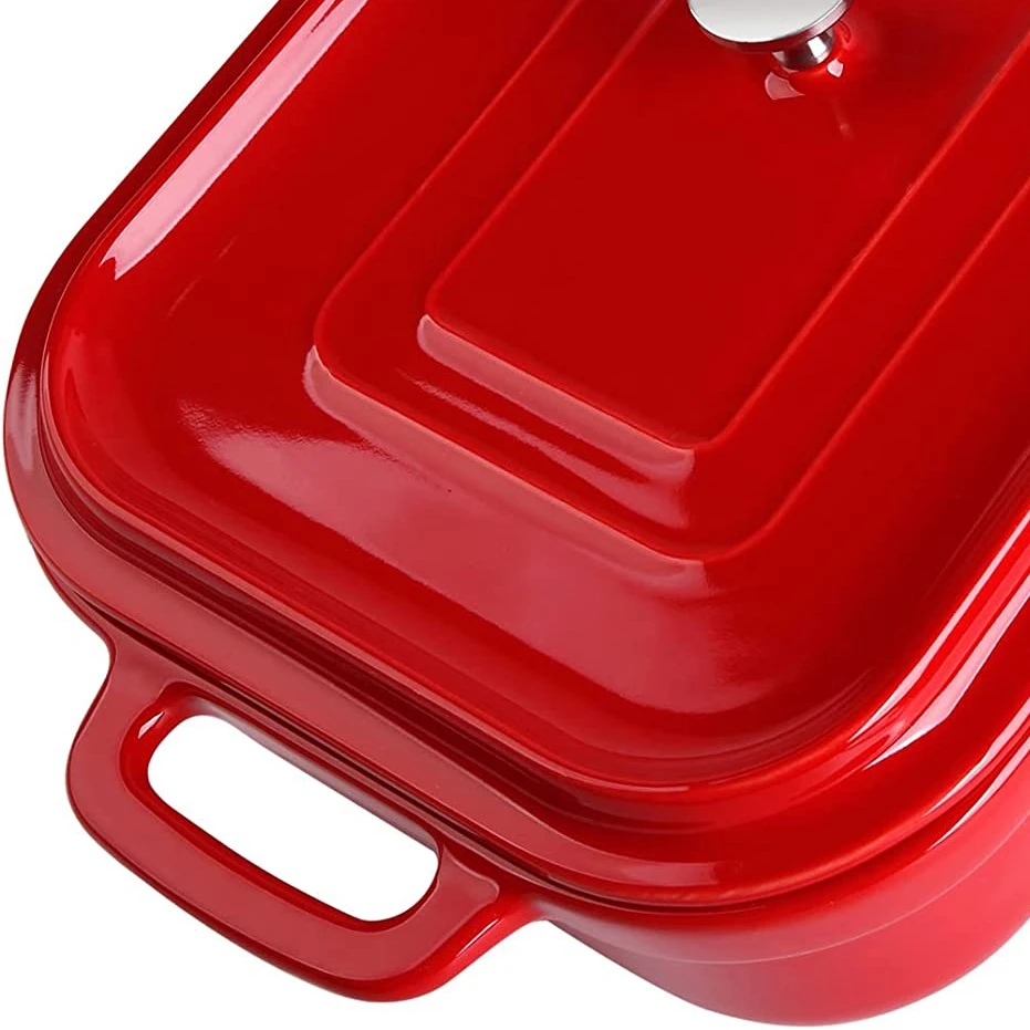 Оптовая продажа неприлипающий кухонный сервировочная печь глубокая Керамическая форма для выпечки формы с крышкой