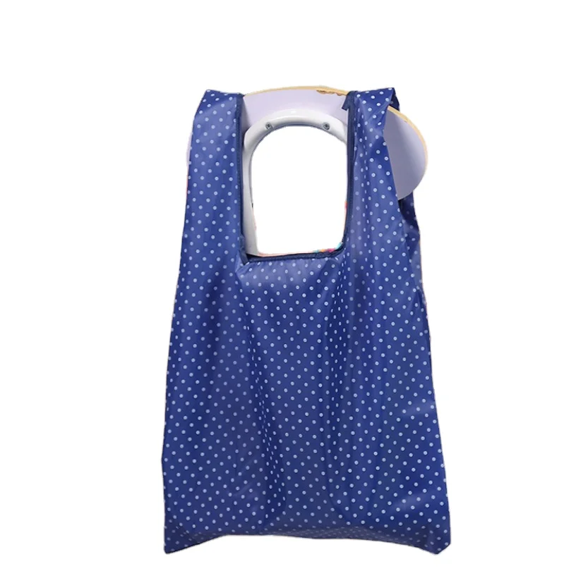 Vietnam Factory Wholesale Custom Logo RPET Printed Foldable Polyester Shopping Bag Reusable Grocery Bags