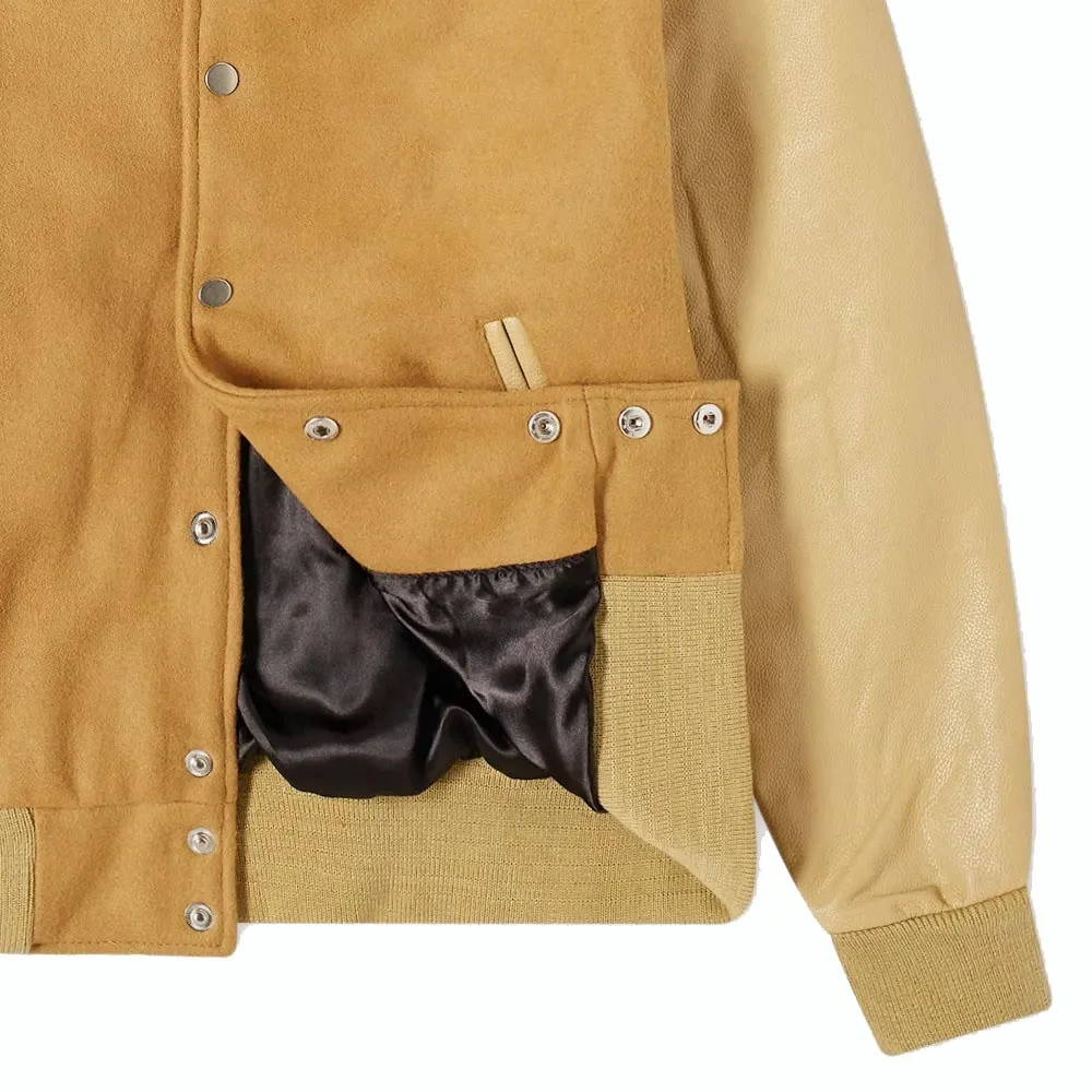 Good Quality Plus Size Wholesale Lettermen Jackets Wool Body Leather Sleeves Breathable Winter Varsity Jacket